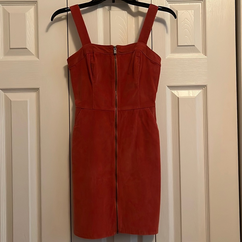 XS burnt orange Hollister zip up dress